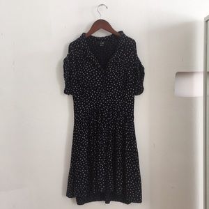 Navy blue floral dress